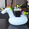 Unicorn Inflatable Drink Cup Holder Pools Floating Beverage Boats Stand Holder Children Swimming Summer Party Supplies