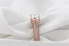 YHAMNI Original 18KRGP Stempel Solid Gold Ring 8mm 2 Karat CZ Zirkon Ring Mode Rose Gold Hochzeit Schmuck für Frauen Geschenk ZR2223272180