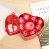 Hediye sargısı 1 kutu simülasyon elma mum gül sabunu çiçek sevgililer günü Noel Valentines için yapay