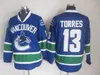 Vancouver Canucks Jersey 23 Alexander Edler 13 Raffi Torres 14 Alex Burrows 22 Daniel Sedin 1 Kirk McLean 16 Trevor Linden Hóquei Jersey