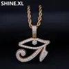 Collier pendentif œil d'horus mauvais œil plaqué or 14 carats, breloque en Zircon cubique pavé Micro pavé, bijoux scintillants 8866449