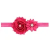 24Pcs Baby Rhinestone Flower Headband /Pearl Flower Headwear / Baby Girl Elastic Hair Accessories