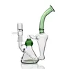 8.6 Inch glass hookah colorful thick smoking dab rigs recyler pipes with 14 mm Joint bowl