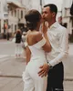 Beach Country Jumpsuits Wedding Dresses 2021 Bohemian Off Shoulder Cheap Boho Wedding Dress Bridal Gown robe de mariée vestidos de novia