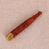 Vrouwen 5 mm massief houten sigarettenhouder met natuurlijke dubbele overziende rode zure sigarettenhouder kan worden gedemonteerd en gereinigd ebbenhout Cigare