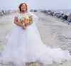 Plus Size Pekin Duże kobiety Sheer Neck Sweep Pociąg Suknia ślubna z krótkimi rękawami Syryjskie suknie ślubne