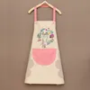 Cute fartuch Kitchen Cartoon Rabbit Z Kieszonkowym Wyciesza Ręki Wodoodporne Oxford Tkaniny Japoński Styl Bib Home Cleaning Tool