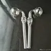 Panela transparente de osso do cr￢nio, bongues de vidro de vidro de vidro bongas de ￳leo tubos de ￡gua tubos de ￡gua plataformas de ￳leo de vidro fumando fumando