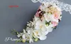 4 färger Pearl Crystal Bridal Buquets Flower Pink Waterfall Wedding Flower Vintage Handgjorda Brosch Bouquet de Mariage213M