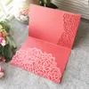 Hollow Lazer Kesme Güzel Çiçekler Düğün Davet Kartı Düğün Davetiyesi için İnci Kağıt ile Doğum Günü Partisi Teşekkürler Card4466693