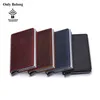 Card Holders Genuine leather aluminume Wallet I Blocking Wallets Automatic Popi up Credit business Card Case Protector