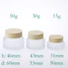 Fosco Limpar frasco de vidro Creme Container 15g 30g 50g Maquiagem Jars Pot Viagem creme facial Loção frascos Cosmetic Containers