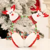 Juldekorationer öronmuffs jultomten Claus älgbjörn huvudbonad barn vuxen pannband fest dekor söta gåva öron skydd1