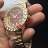 43 mm orologi uomini daydate rossa faccia orologio diamanti da uomo automatico di alta qualità sapphire 18k class originale polso meccanico owatche4309898