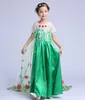Girls Snow Queen Princess Dress-up Cosplay Costume Make-up Party Princess Rapunzel Lace Dress 10 Style DHL Ship PX-D05
