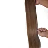 Açık Kahverengi Renk Üst Kalite 80pcs 200g İnsan Saç Uzantıları Bant 8 # Saç Uzantıları Cilt Gerçek saç atkı