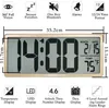 13,8 "Большие цифровые настенные часы, Jumbo Desk Alarm Clock, негабарит ЖК-дисплей, многофункциональный высококачественный офисный декор, временной инструмент