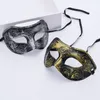 Halloween Plastmask Venetian Masquerade Masks Karneval Mardi Gras Bröllopsfödelsedagsfest Masker Kvinnor Half Face Plated Masks