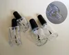 Bouteille de vernis à ongles Gelish en verre transparent vide, bouteilles d'huile pour ongles 5-8-10-12-15ml, forme ronde et carrée avec bouchon à vis en plastique noir