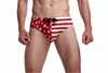 Briefs Mens Låg midja Sexiga Underbyxor Mode Trend Gay Pouch Male Casual Underkläder Designer Sommar Bomull Slip Flag Printing Panties