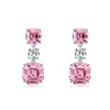 Fashion-Multicolor Fashion Earrings Geometric 925 Sterling Silver Jewelry Drop Earrings for Party Looks Gorgeous
