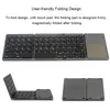 Tragbare dreifach zusammenklappbare Bluetooth-Tastatur, kabellose Mini-faltbare Touchpad-Tastatur für IOS/Android/Windows iPad Tablet