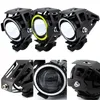 125W Motorcycle Headlight w/ Angel Eye Devil Eye 3000LM moto spotlight U7 LED Driving Fog Spot Head Light Decorative Lamp