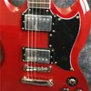 SG Electric Guitar Mahogany Body Red Flame Maple Top Chrome Hardware 3592339