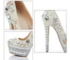 أحذية زفاف بيضاء 16 سم مثيرة الخنشة عالية الكعب المصنوع يدويًا كريستال جلدي حقيقي وحيد القرن المضخات لؤلؤة لؤلؤة EU417081798