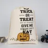 New arrive Halloween Candy Gift Sack Treat or Trick Pumpkin Printed Canvas Bag Children Party Festival Drawstring Bag