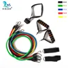 17PcsSet Latex Resistance Bands Set Yoga Exercise Fitness Band Rubber Loop Tube Bands Gym Door Anchor Ankle Straps With Bag Kit2080207