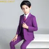 Boy Kostüm Enfant Garcon Mariage Koşu Blazer Smokin Okulu Terno Para Menino İçin Düğünler Çocuklar Blazer Suit için Boys Suit