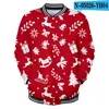 Giacche da uomo Babbo Natale Pupazzo di neve Renna Giacca natale Baseball Uniforme uniforme College Cappotto Maschio 3D Bomber Uomo Vestiti