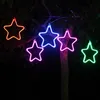 Led Small Flashing Lights Simulator Snowflakes Stars Party Outdoor Trees Pendants Christmas Decoration Hanging Lights