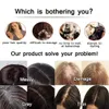 100% İnsan Saç Ipek Taban Üst Paraşat Kadınlar Için Klip Taç Topper El Yapımı Peruk Orta Bölüm İnceltme Saç Gri Saç