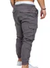 2018 Pantaloni da jogging sportivi da uomo Pantaloni da jogging Harem hip-hop Pantaloni da uomo Pantaloni da uomo solidi Pantaloni multi-tasca Elastico in vita Pantaloni sportivi11