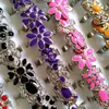 50pcs Colorful Beautiful Women Charm Enamel Flower Rings Size adjusted Ladies Girls Party Rings Birthday Gift Wholesale Hot Jewelry