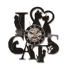 Cats Record Wall Clock Vintage LED Clock Kitten Art Silent Unique Decorative Clock 3D Hanging CD Wall Clocks 7 Cats6200852