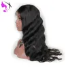 HotSeller Body Wave PRE PILUCKED Hairline Glueless Full Pizzo Parrucche di capelli anteriori in pizzo per le donne nere Capelli brasiliani Parrucca anteriore in pizzo sintetico
