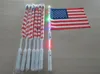 Led American Hand Flags 4 juli Independent Day USA Banner Flag IC Days Parade Party Flag med Lights6368777