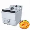 NOVO Comercial Elétrica frango Fritadeira / Eléctrico fritar Machine / Alto Forno único cilindro Frying Pan