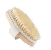 Soft Body Dry Brush Natural Boar Bristle Organic Dry Skin Body Brush Bamboo Wet Back Shower Brushes Exfoliating Bathing Brush DHL