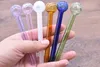 Wholesale Glass Oil Burner Pipe Mini Spoon Hand Pipes Colorful thick Pyrex Oil Burner Smoking tobacco Pipes cheapest price on dhgate