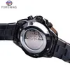 FORSINING Brand Luxury Watches Men Stainless Steel Mechanical Automatic Self Wind Calendar Wristwatches Date Week Month SLZe168279e