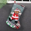 Stor julstrumpor Santa Snowman Reindeer Stocking Candy Bag Presenthållare Xmas Dekorationer Party Tillbehör JK1910