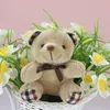 4 Colors 11cm Kids Plush pendant diy bow tie Bear pendant Lovers Stuffed Animals figure birthday present Plush dolls gift toys3778501