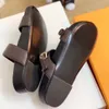 BOM DIA FLAT MULE 1A3R5M Coole, mühelos stilvolle Slides, 2 Riemen mit angepassten goldenen Schnallen, Damen-Sommerpantoffeln