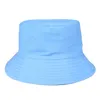 Travel fisherman leisure bucket cap solid color fashion men's women's flat top wide summer outdoor sports sun hat WCW003