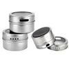 Magnetic Stainless Steel Visible Seasoning Jar Salt Pepper Shaker Seasoning Bottle Kitchen Tools Free Shipping