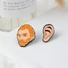 Vincent van gogh öra emalj stift historisk målare badge brosch lapel pin tröja väska krage artist smycken gåva till vänner